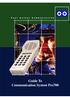 Guide To Communication System Pro700