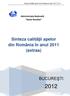 Sinteza calităţii apelor din România în anul 2011 (extras)