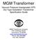 MGM Transformer. Vacuum Pressure Impregnated (VPI) Dry-Type Substation Transformer Specification Guide