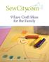 SewCitycom. 9 Easy Craft Ideas for the Family. Sewing resources for the beginner to advanced
