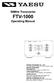 FTV-1000 Operating Manual