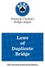 Laws of Duplicate Bridge