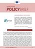 POLICYBRIEF. SOCIAL INNOVATIONS AND THE ENVIRONMENT Their role and their challenges