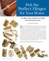Perfect Hinges. Pick the. for Your Boxes. Selecting just the right hinges to fit each special box can be a daunting task.