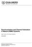 Synchronization and Channel Estimation in Massive MIMO Systems. Master s thesis in Communication Engineering. Jianing Bai
