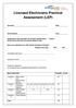 Licensed Electricians Practical Assessment (LEP)