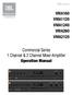 VMA160 VMA1120 VMA1240 VMA260 VMA2120. Commercial Series 1 Channel & 2 Channel Mixer-Amplifier Operation Manual. VMA Series VMA 160 VMA 260 MASTER 2