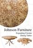 Johnson Furniture. Expanding Circular Dining Tables