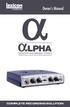 Owner s Manual COMPLETE RECORDING SOLUTION