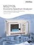 MS2717A. Economy Spectrum Analyzer. Advanced Spectrum Analysis for Manufacturing, R & D and General Purpose Testing. 100 khz to 7.