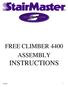 FREE CLIMBER 4400 ASSEMBLY INSTRUCTIONS 27694B