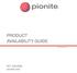 Product Availability Guide. September pionite.com