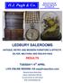 LEDBURY SALEROOMS ANTIQUE, RETRO AND MODERN FURNITURE & EFFECTS SILVER, MILITARIA AND RAILWAYANA RESULTS. TUESDAY 14 th APRIL