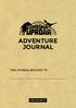 Adventure. This journal belongs to: