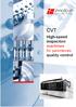 CVT. High-speed inspection machines for parenterals quality control