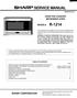 SERVICE MANUAL R-1214 SHARP CORPORATION OVER THE COUNTER MICROWAVE OVEN MODELS