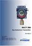 OLCT 200. Gas Detection Transmitter. User Manual