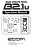 Operation Manual ZOOM Corporation