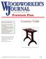 Country Table. Premium Plan. In this plan you ll find: America s leading woodworking authority