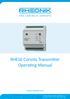 RHE16 Coriolis Transmitter Operating Manual.  THE CORIOLIS EXPERTS Contact us: