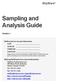 Sampling and Analysis Guide
