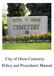 City of Orem Cemetery Policy and Procedures Manual