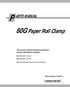 60G Paper Roll Clamp ARTS MANUAL. cascade 60G-RC G-RD This manual contains standard production Product Identification Numbers