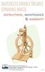 MATCHLESS DOUBLE TREADLE SPINNING WHEEL INSTRUCTIONS, MAINTENANCE