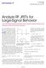 Analyze RF JFETs for Large-Signal Behavior