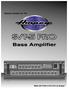 Owners Guide for the. Bass Amplifier. Made with Pride in the U.S.A. by Ampeg