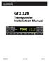 GTX 328 Transponder Installation Manual