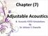 Chapter (7) Adjustable Acoustics. & Acoustic FDTD Simulations By Dr. khitam Y. Elwasife