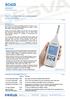 SC420. Class 1 sound level meter and spectrum analyser * by third octave bands DATASHEET