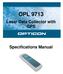 OPL Laser Data Collector with GPS. Specifications Manual