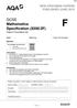 GCSE Mathematics Specification (8300/2F)