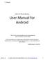 User Manual for Android