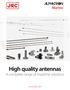 High quality antennas A complete range of maritime solutions.
