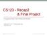 CS123 - Recap2 & Final Project