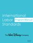 International Labor. Standards. Program Manual. April 2012 Disney
