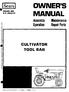 MANUAL OWNER'S CULTIVATOR TOOL BAR. _I Sears MO!lEL NO. another free manual from