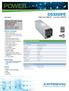 POWER DS3000PE High Line: 3000 W Low Line: 1350 W. Electrical Specifications. Data Sheet