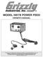 MODEL H8178 POWER FEED OWNER'S MANUAL