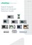 Signal Analyzer Spectrum Analyzer Selection Guide. Product Brochure