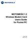 MOTOMESH 1.2 Wireless Modem Card Users Guide for Pocket PC