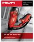 Interior Construction Catalog Edition. On the job. Every day. Hilti. Outperform. Outlast.