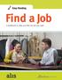 Find a Job A workbook to help you find the job you want