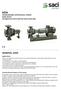 KDN GENERAL DATA STANDARDISED CENTRIFUGAL PUMPS BARE SHAFT ON BEDPLATE WITH MOTOR AND COUPLING. Applications. Constructional features of the pump