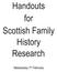 Handouts for Scottish Family History Research