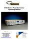 9730 Series Pulse Generator Operating Manual