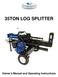 35TON LOG SPLITTER Owner s Manual and Operating Instructions